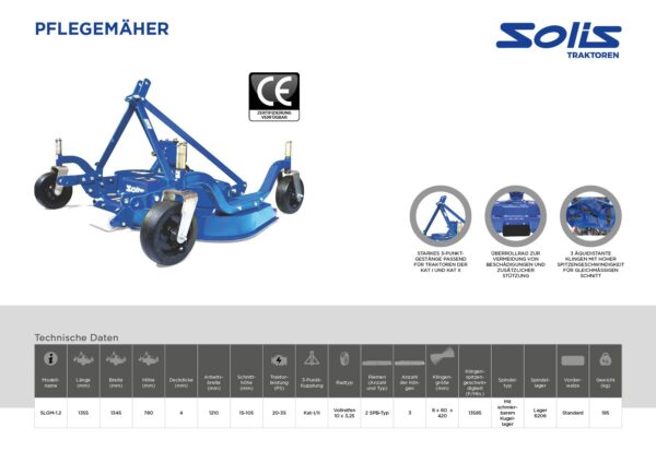 Pflegemäher, Solis, SLGM