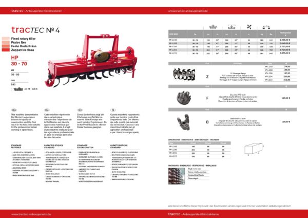 tracTEC № 4 Feste Bodenfräse