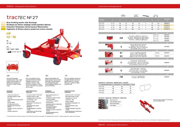 tracTEC № 27 Feinarbeit Seitenauswurf Rasenmäher